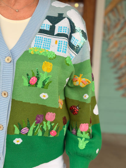 Queen of Sparkles Easter Bunny Cardigan