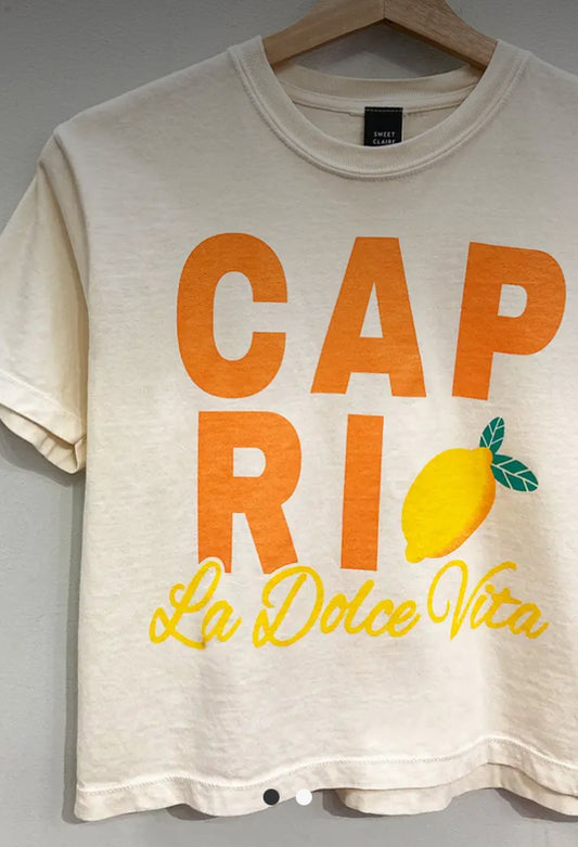 Ivory Capri Graphic Tee