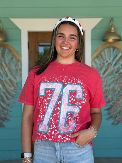 76 Varsity Mineral Red Tee