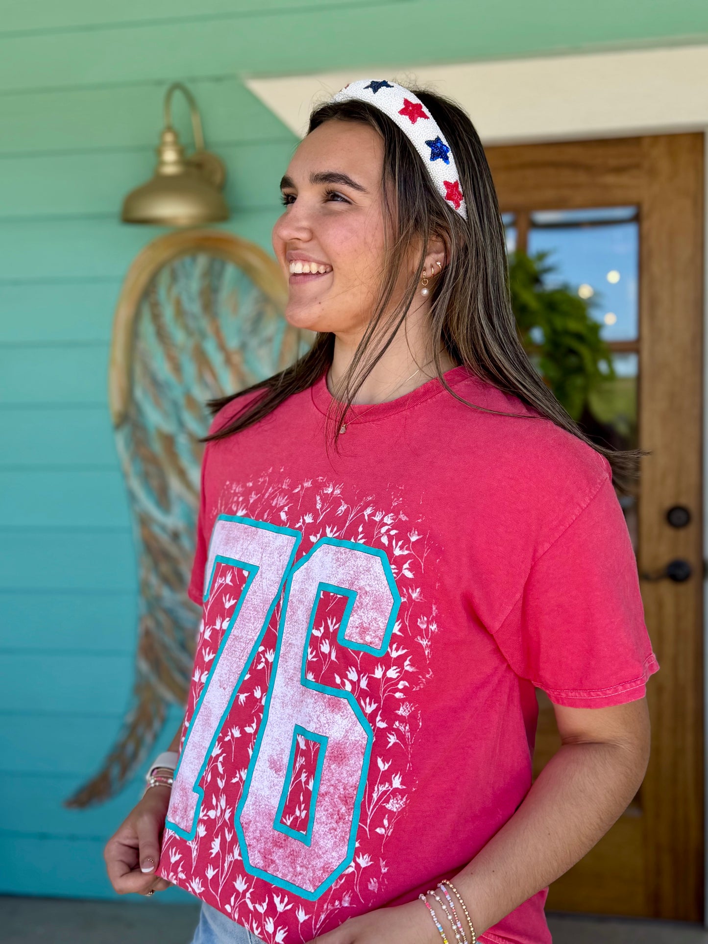 76 Varsity Mineral Red Tee