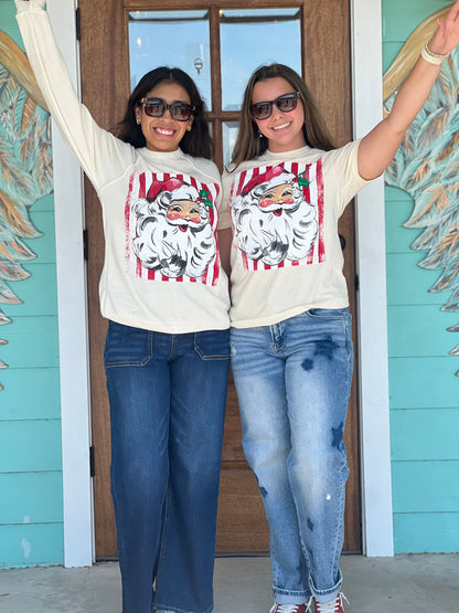 Jolly Santa Natural Sweatshirt