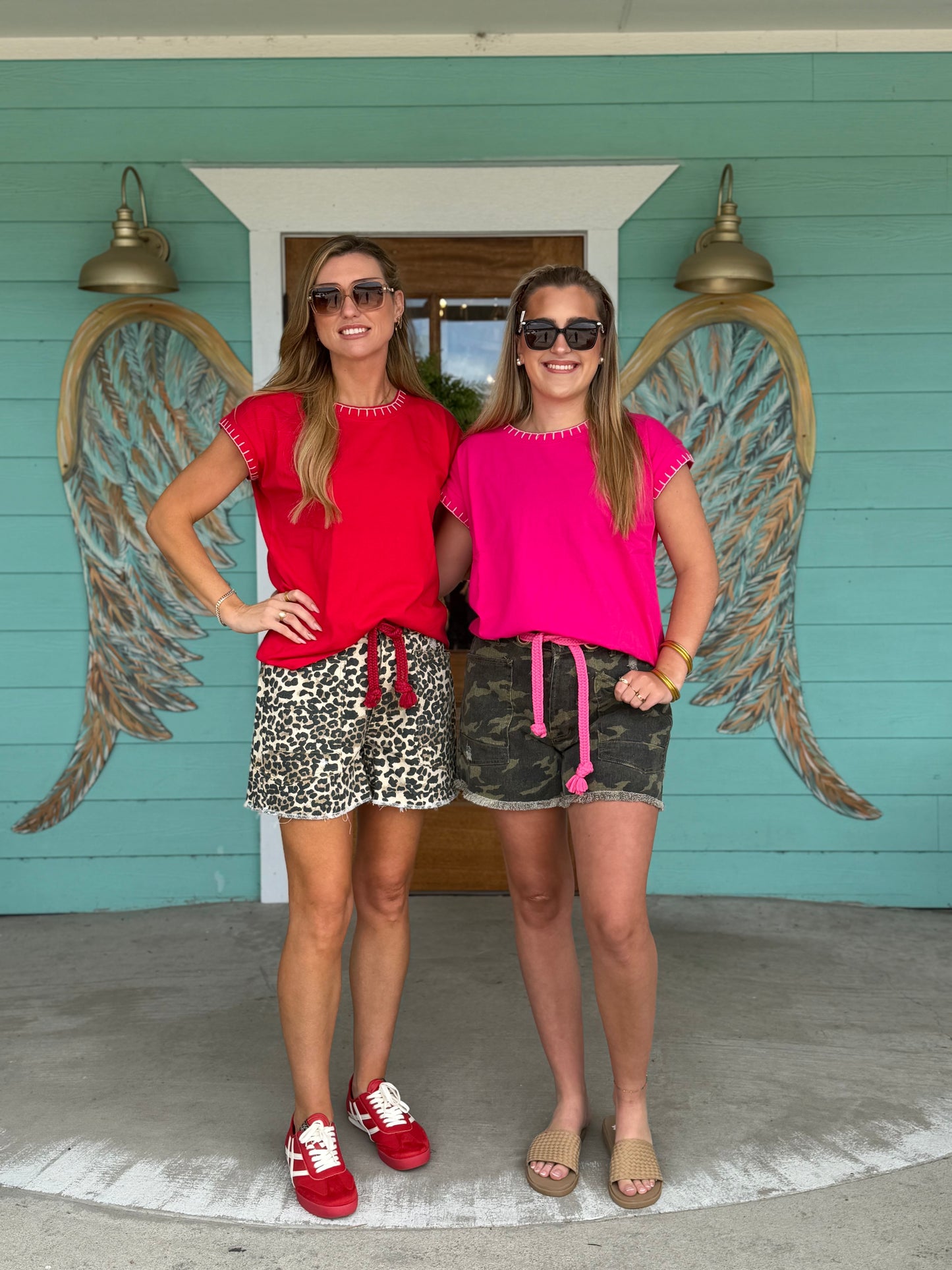 Ruby Stitch Detailed Oversize Top