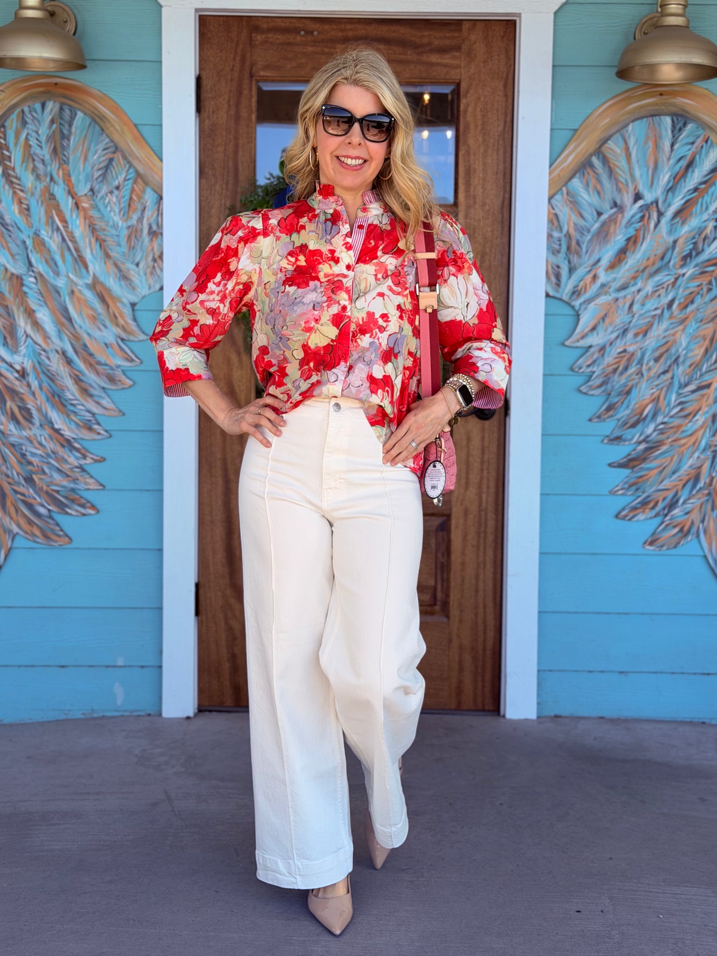 Mica White HR Wide Leg Denim