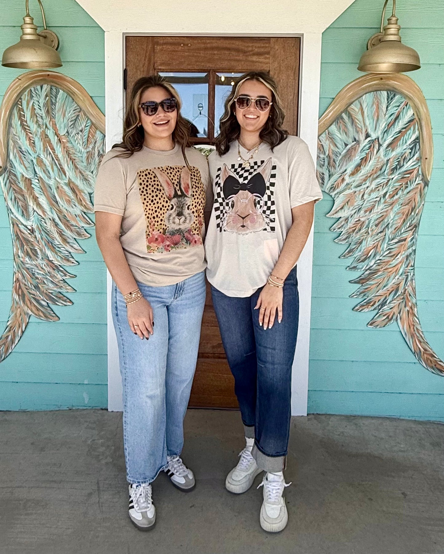 Checkered Bunny Glsses Tee