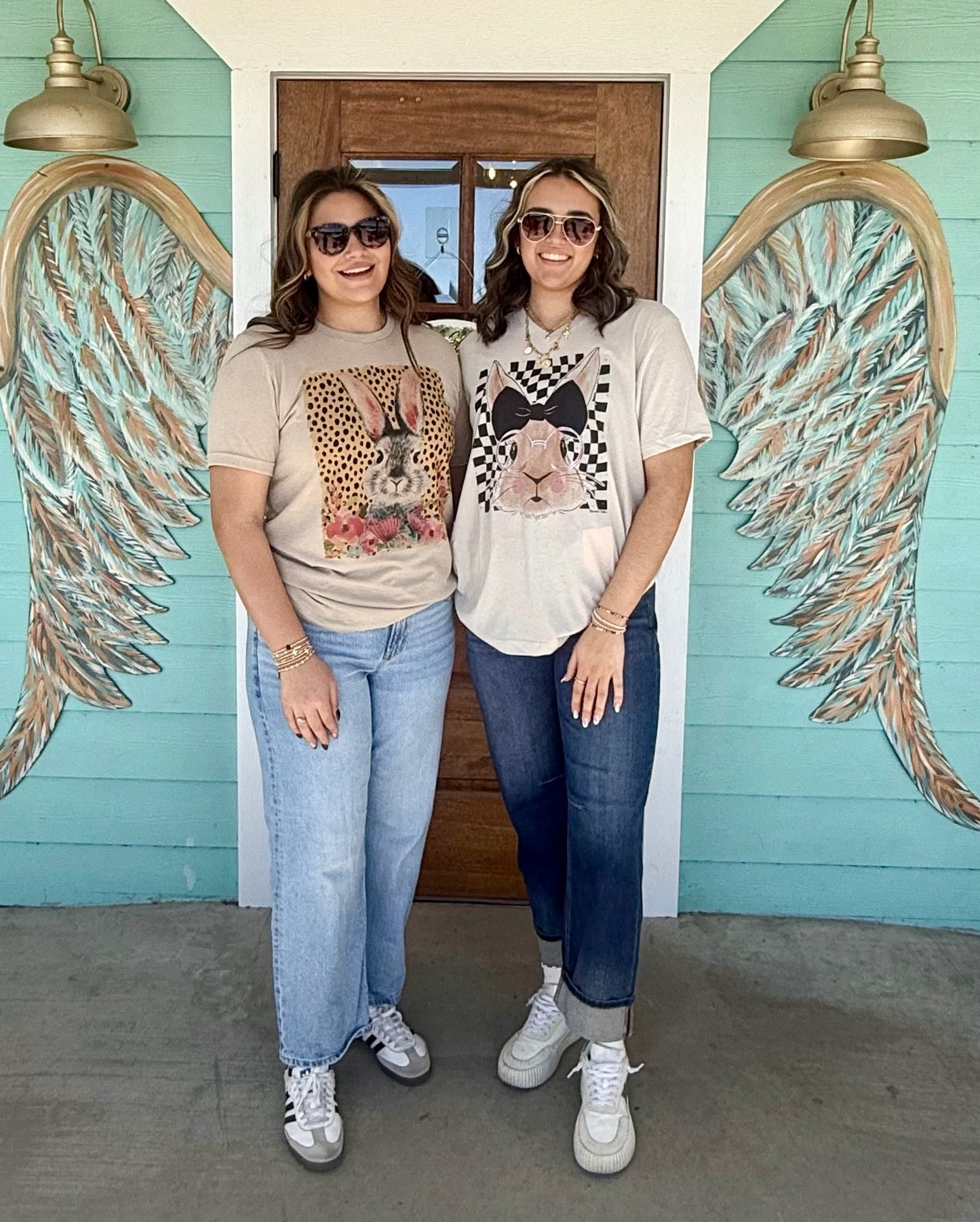 Floral Cheetah Bunny Tee