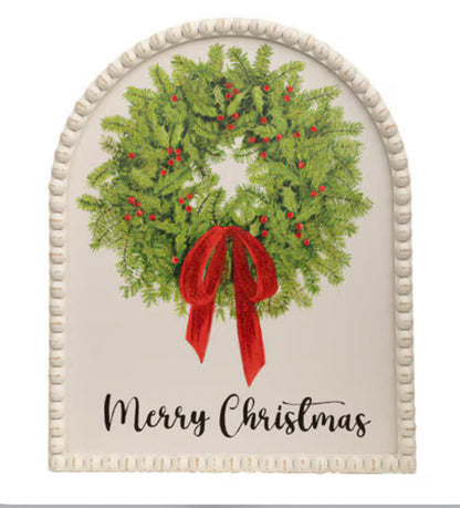 RTC Gallery Merry Christmas Wreath Wood
