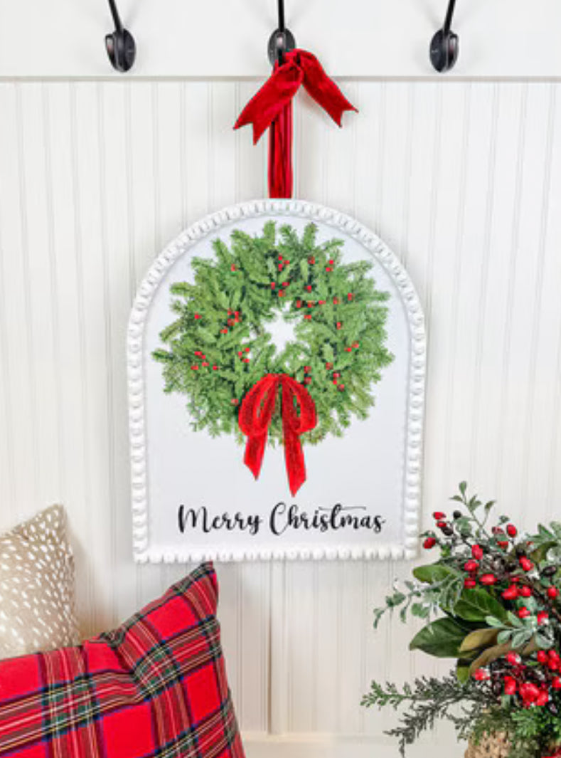 RTC Gallery Merry Christmas Wreath Wood