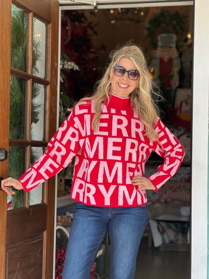 Ivy Jane Red & Pink Merriest Sweater