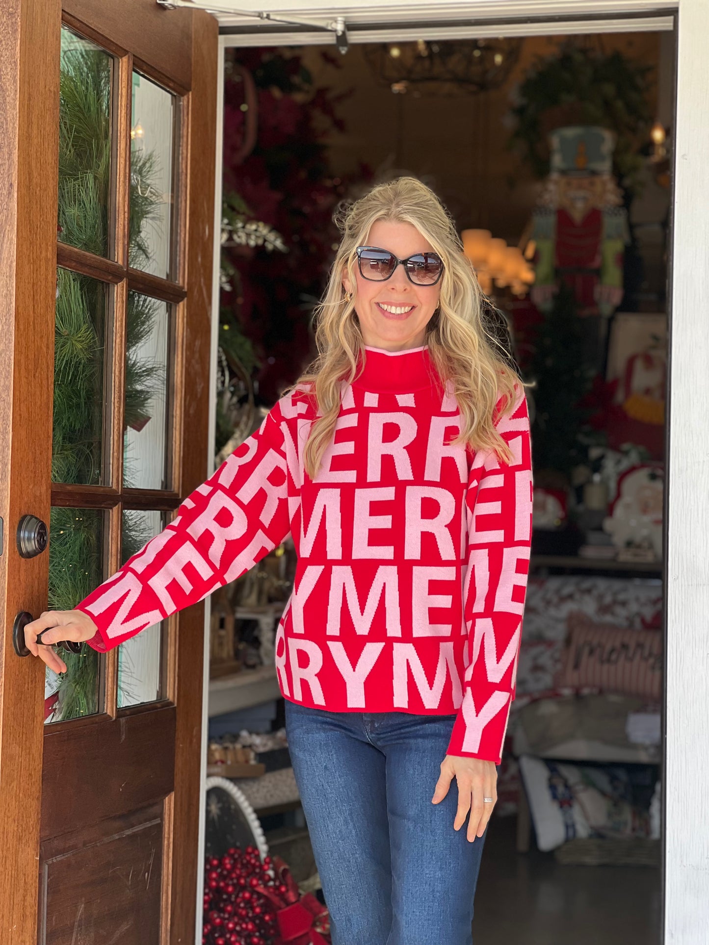 Ivy Jane Red & Pink Merriest Sweater