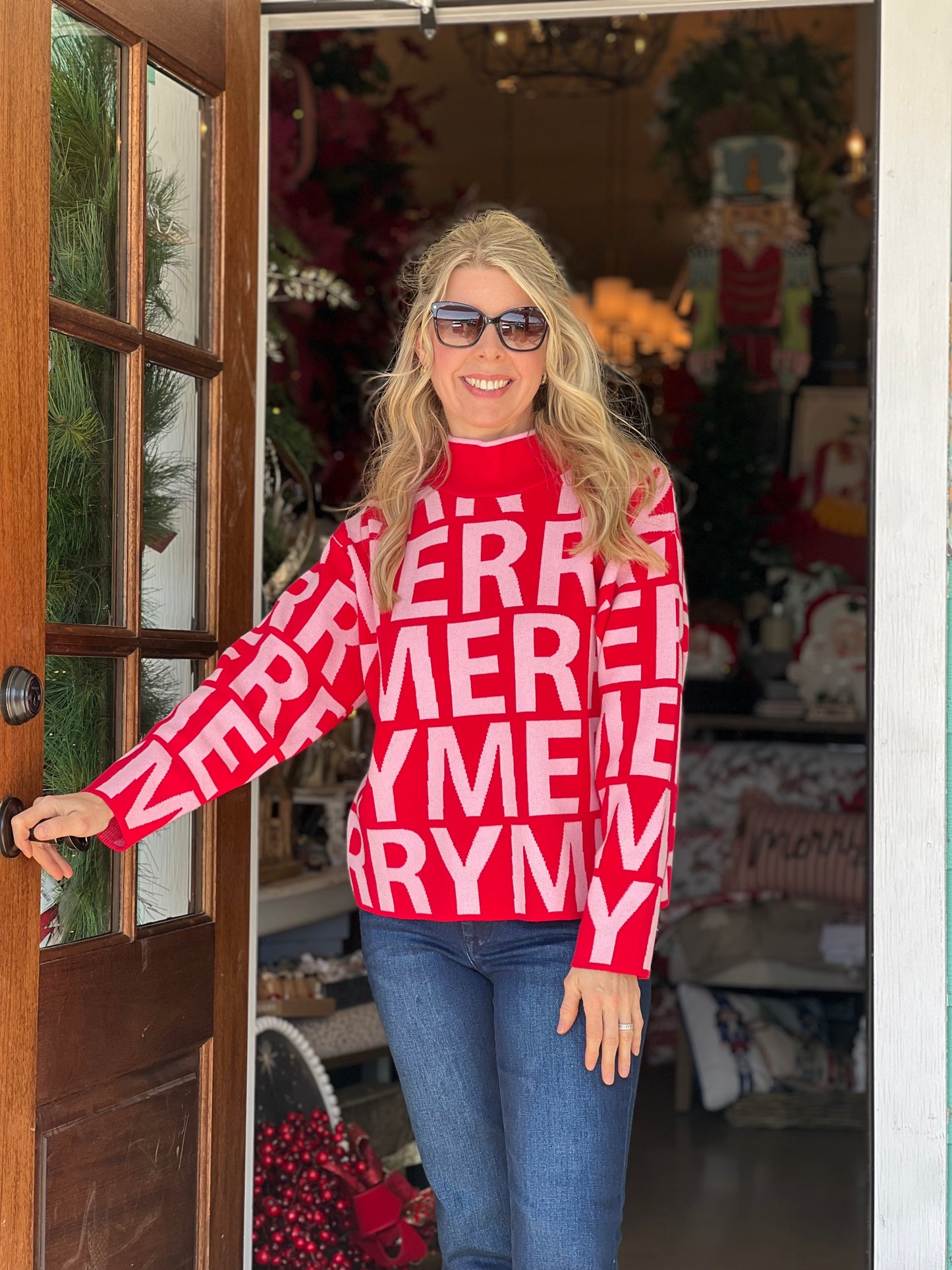 Ivy Jane Red & Pink Merriest Sweater