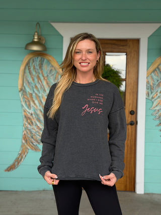 Give Me Jesus Mineral Black Sweatshirt