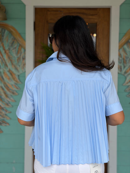 Baby Blue Collar Button Up Shirt