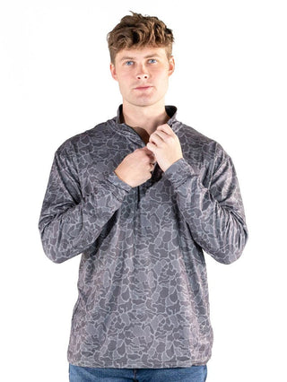 Mens Performance Camo Quarter Zip
