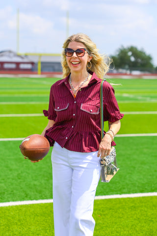 Dixie Maroon Howdy Top
