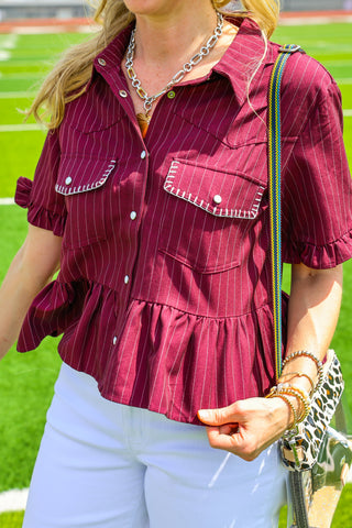 Dixie Maroon Howdy Top