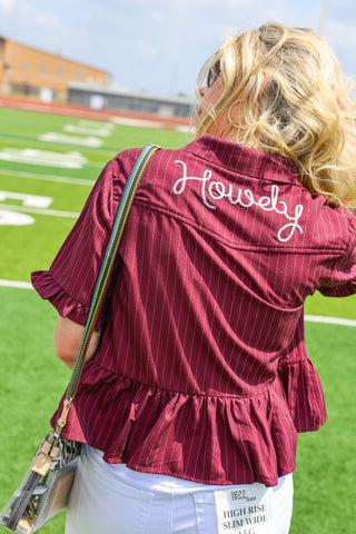 Dixie Maroon Howdy Top