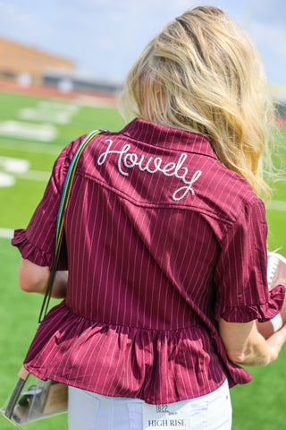 Dixie Maroon Howdy Top