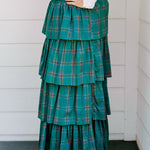 Layerz Riley Green Plaid Ruffle Skirt
