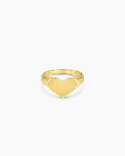 Gorjana Louise Heart Signet Ring