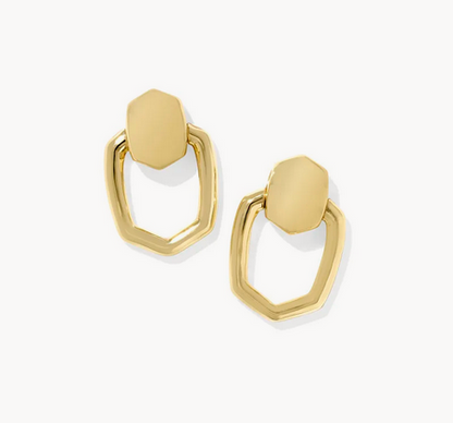 Kendra Scott Kaia Open Framed Earring Gold