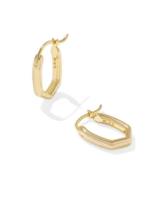 Kendra Scott Mini Elisa Abbie Huggie Gold White Mix