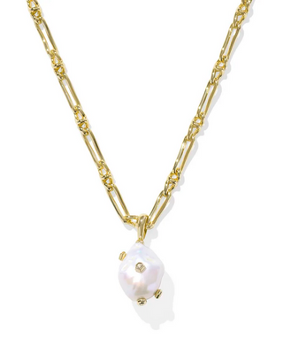 Kendra Scott Melody Long Necklace Gold Freshwater CLTRD Pearl