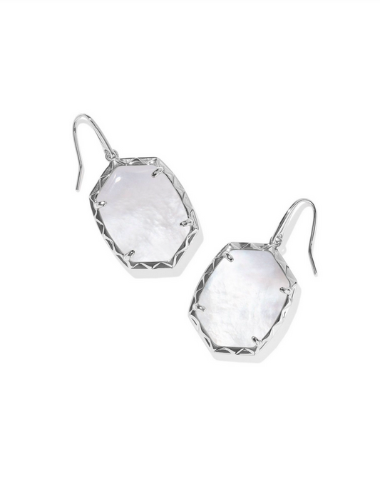 Kendra Scott Daphne Drop Earring Rhod Ivory Mop