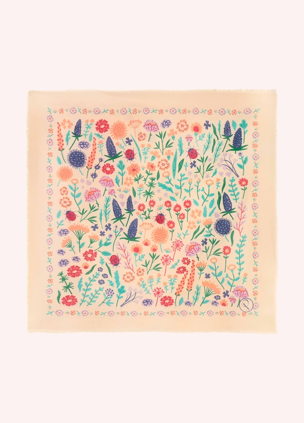 Powder Wild Flowers Cotton Bandana