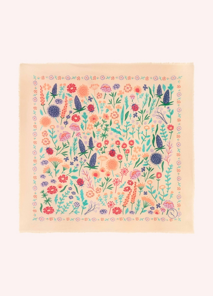 Powder Wild Flowers Cotton Bandana