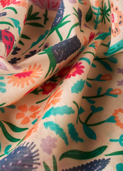 Powder Wild Flowers Cotton Bandana