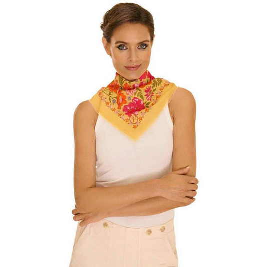 Powder Wild Mustard Floral Cotton Bandana