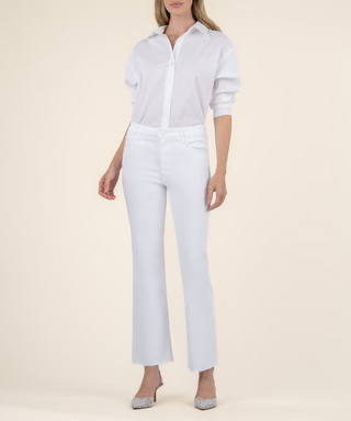 Kelsey High Rise Ankle Flare Optic White