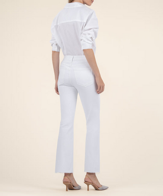 Kelsey High Rise Ankle Flare Optic White