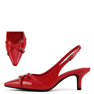 Arleta Lipstick Red Patent Heel