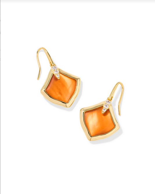 Kendra Scott Joelle Gold Papaya MOP Drop Earring