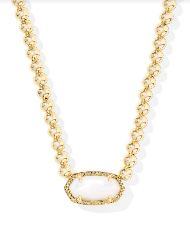 Kendra Scott Elisa Gold Ivory MOP Beaded Necklace