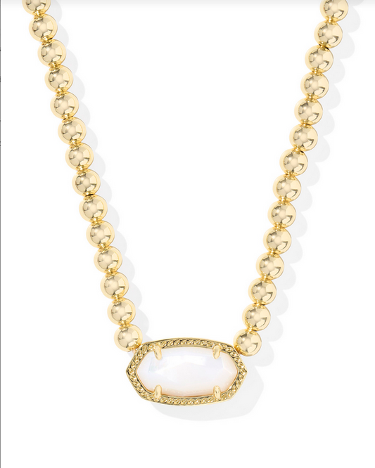Kendra Scott Elisa Gold Ivory MOP Beaded Necklace