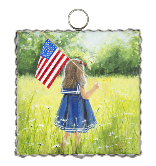 RTC Mini Girl and Flag Gallery Charm