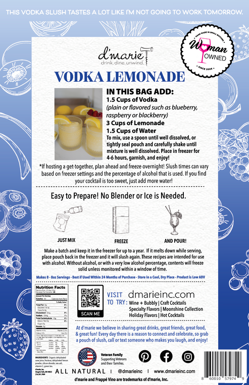 D'Marie Vodka Lemonade Slush Mix
