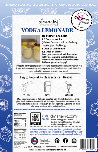 D'Marie Vodka Lemonade Slush Mix