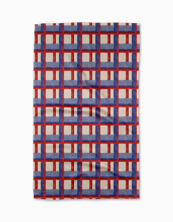 Geometry Cielo Grid Tea Towel