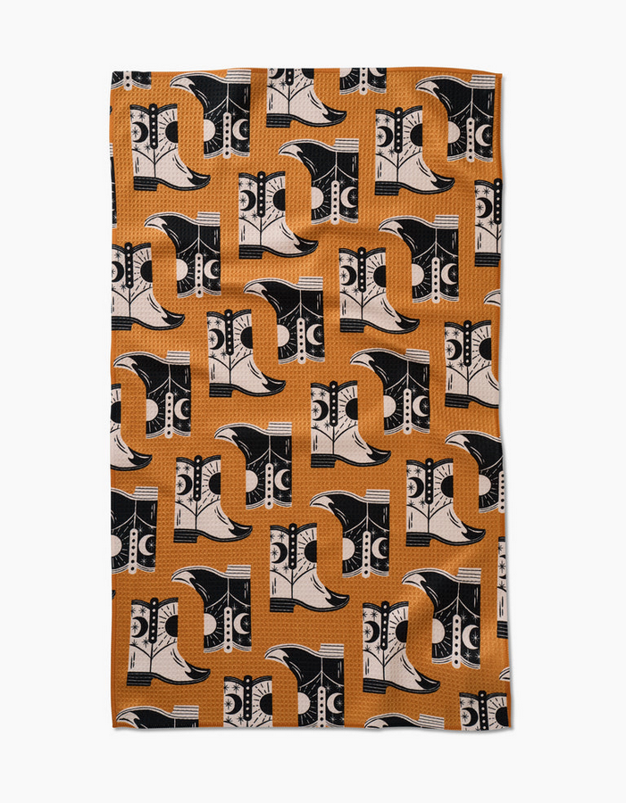 Geometry Cowboy Boots Tea Towel
