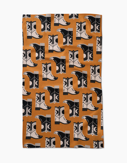 Geometry Cowboy Boots Tea Towel