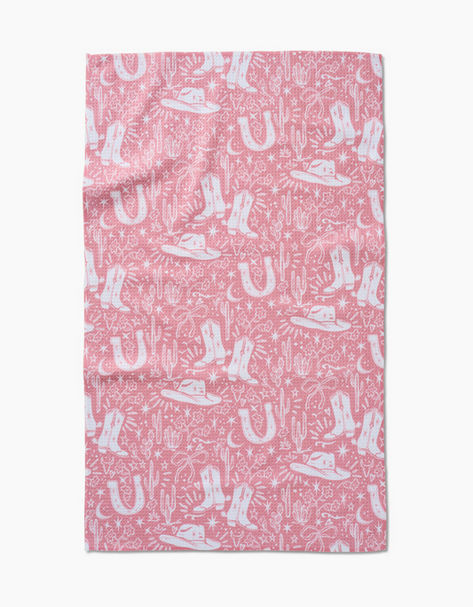 Geometry Cowgirl Boots Tea Towel
