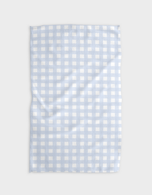 Geometry Gigi Light Blue Gingham Tea Towel