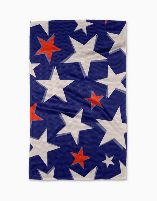 Geometry Shadowed Star Tea Towel