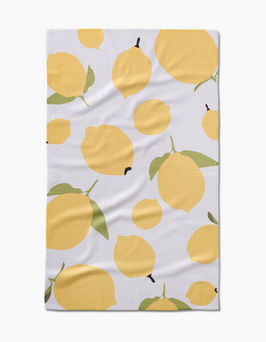 Geometry Sunny Lemons Tea Towel