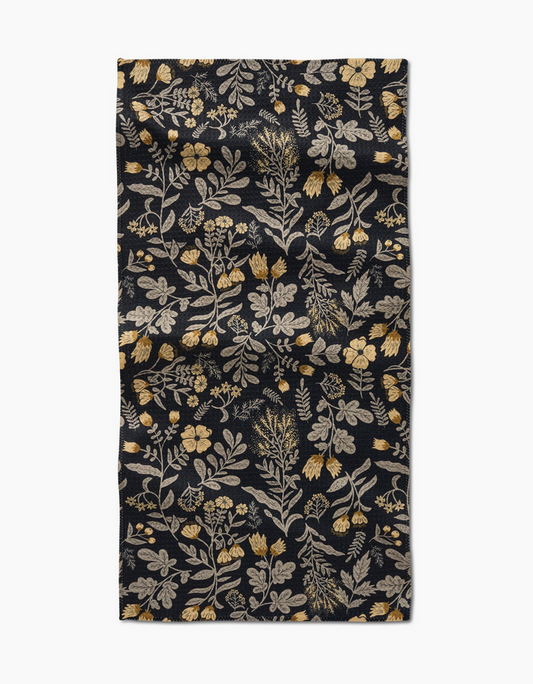 Geometry Woodland Wildflowers Tea Towel