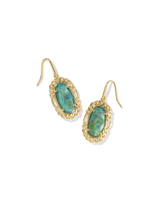 Kendra Scott Dani Figaro Drop Earring Gold Aqua Illusion