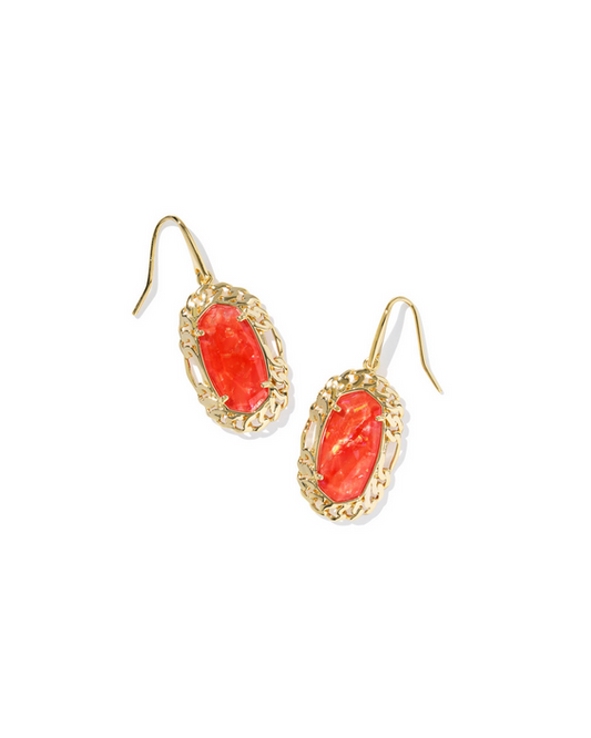 Kendra Scott Dani Figaro Drop Earring Gold Papaya Iri